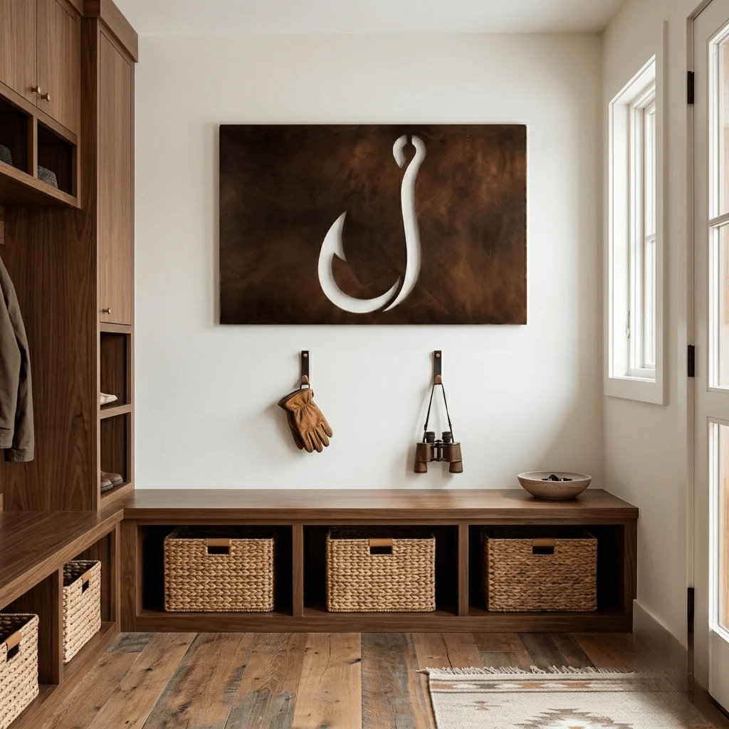 The Hook - Metal Wall Art - Umber - Image 2