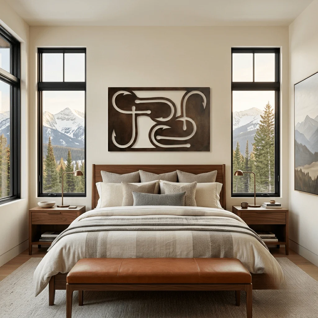 The Hook Theory - Metal Wall Art - Umber