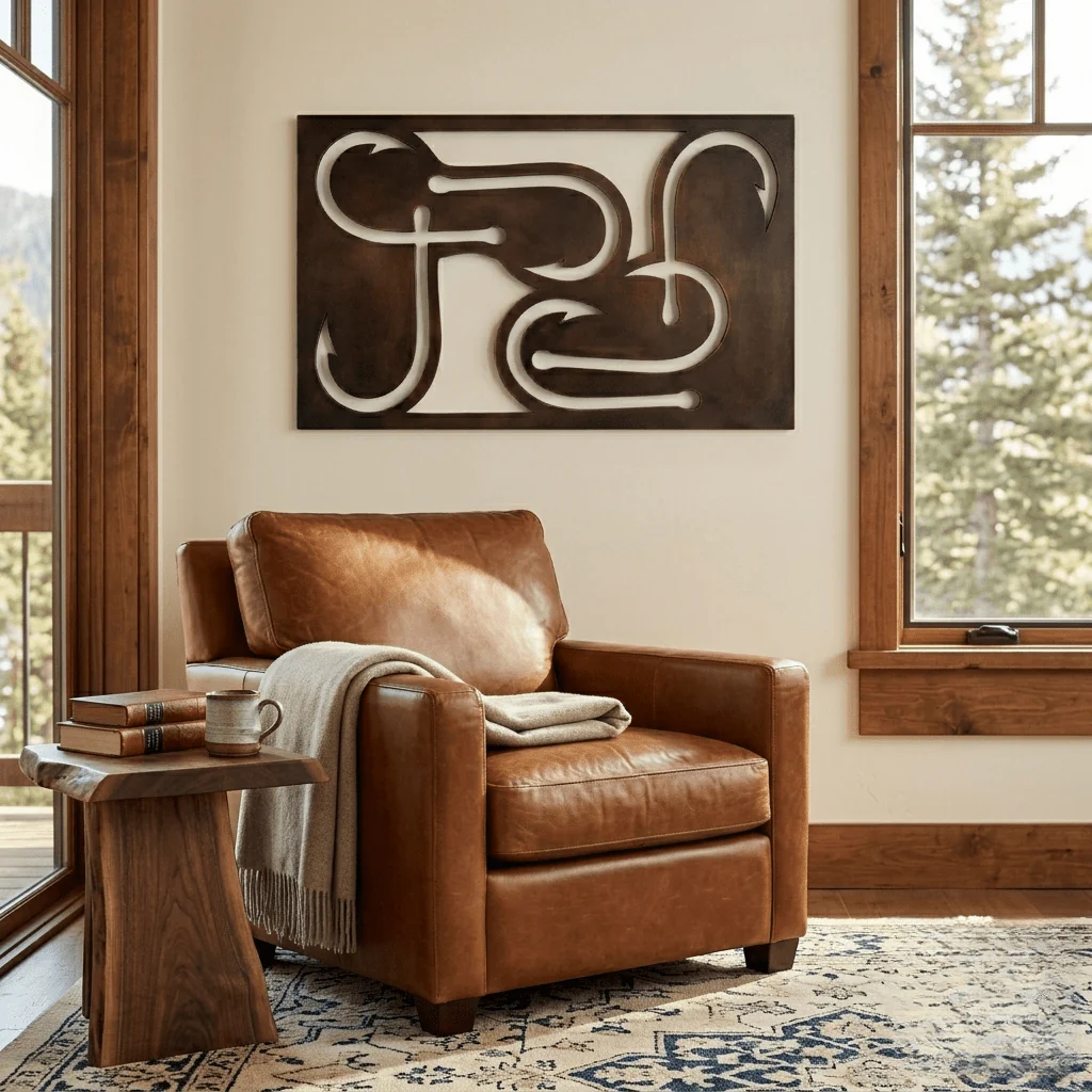 The Hook Theory - Metal Wall Art - Umber - Image 3