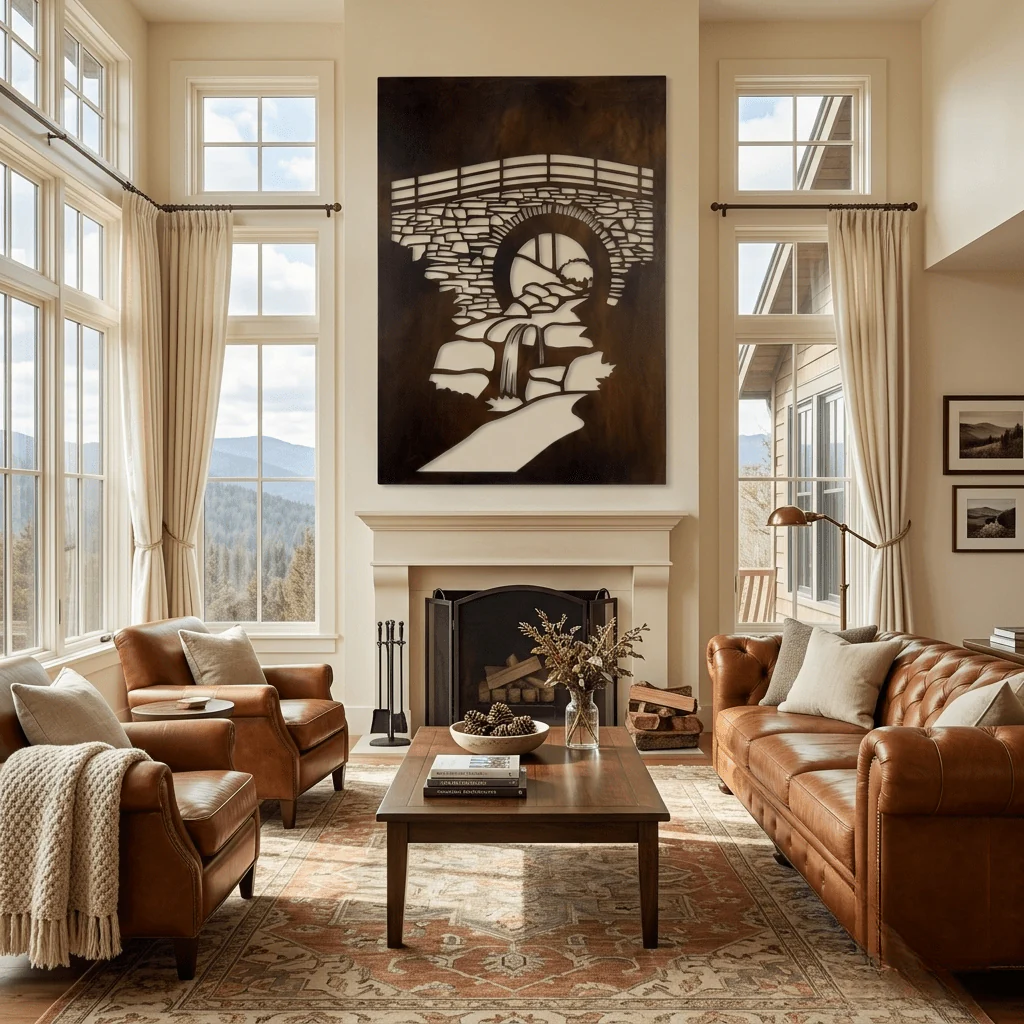 The Hot Springs - Metal Wall Art - Umber
