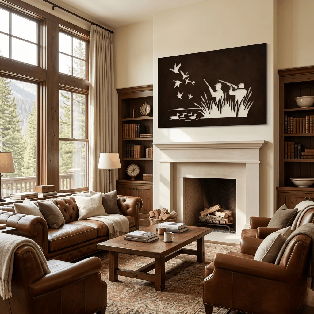The Hunters - Metal Wall Art - Umber