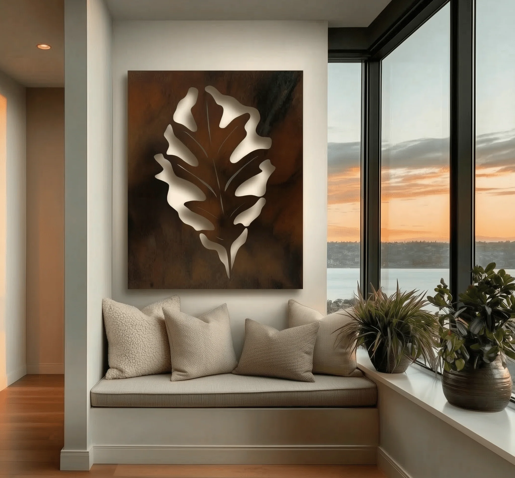 The Illinois White Oak - Metal Wall Art - Umber