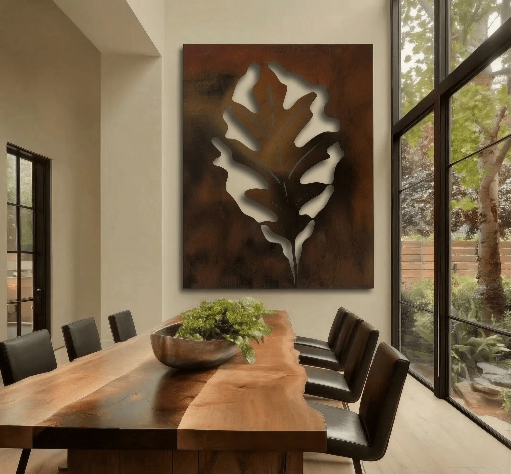 The Illinois White Oak - Metal Wall Art - Umber - Image 2