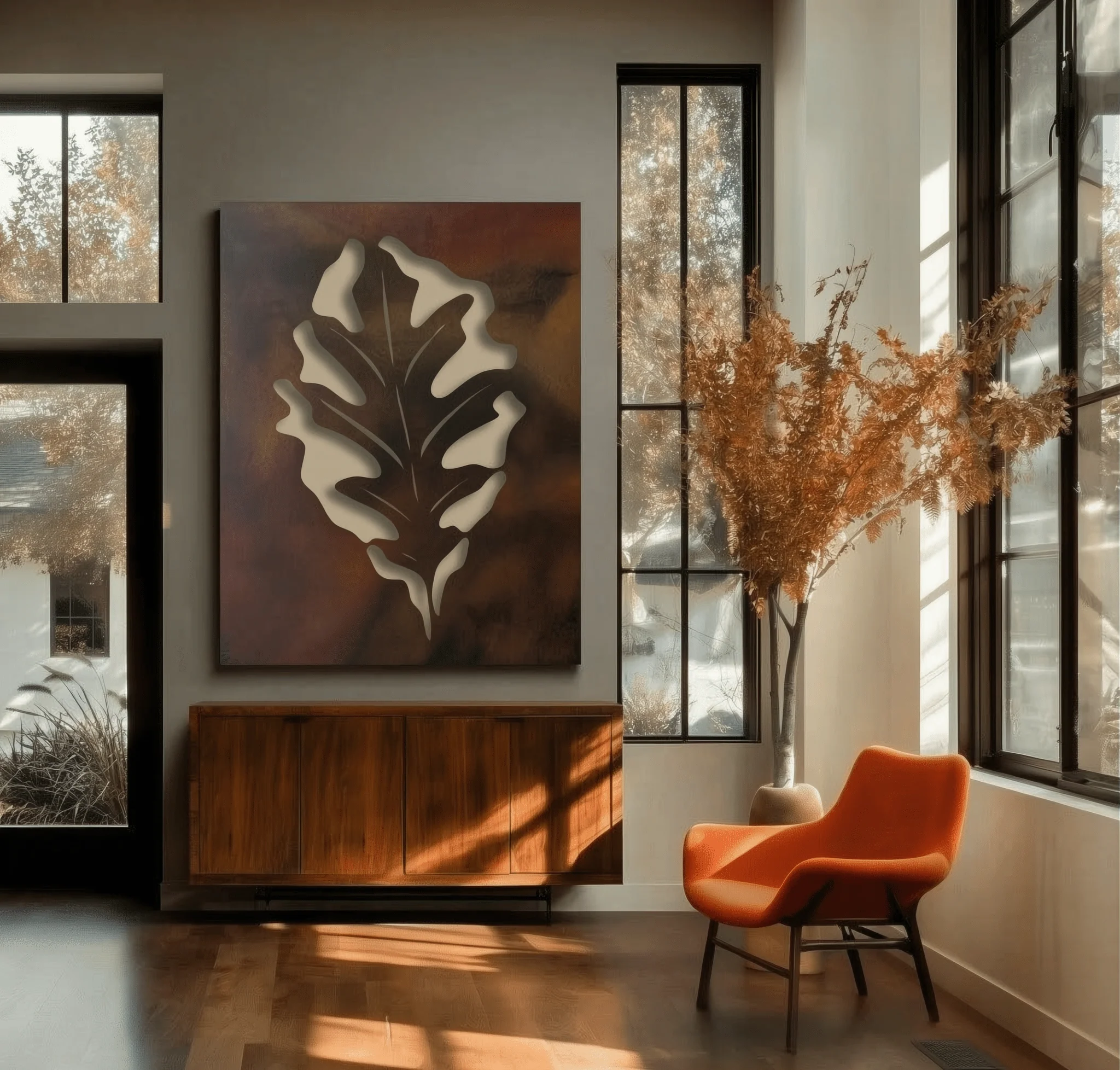 The Illinois White Oak - Metal Wall Art - Umber - Image 3