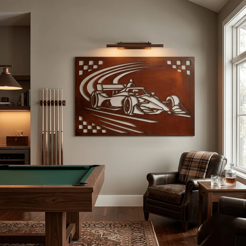 The Indy Line - Metal Wall Art - Oxide