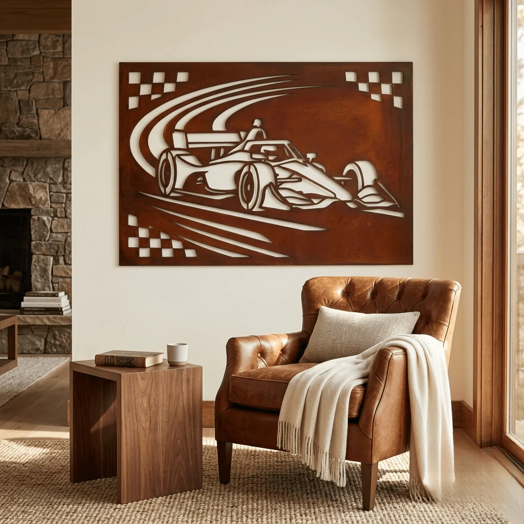 The Indy Line - Metal Wall Art - Oxide - Image 2