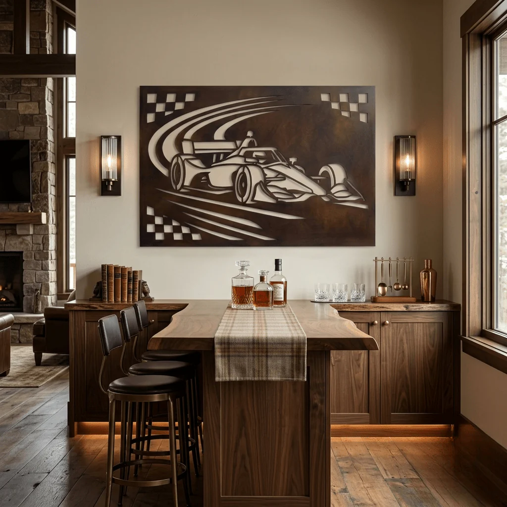 The Indy Line - Metal Wall Art - Umber - Image 2