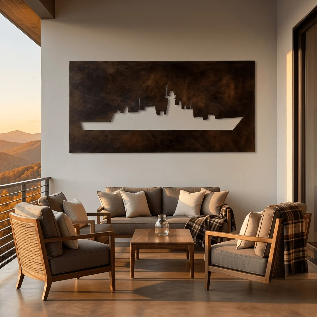 The Iron Hull - Metal Wall Art - Umber - Image 2