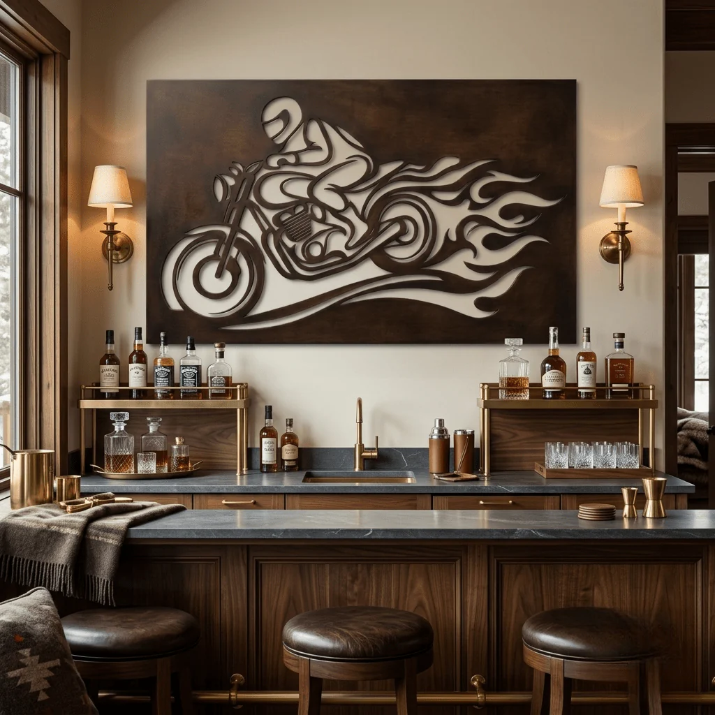 The Iron Rider - Metal Wall Art - Umber - Image 2