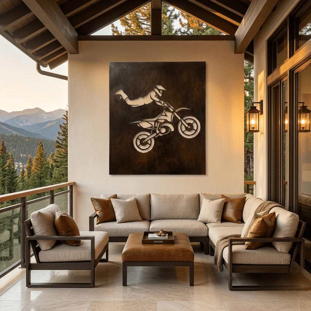 The Jump - Metal Wall Art - Umber