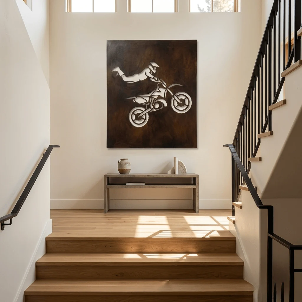 The Jump - Metal Wall Art - Umber - Image 2