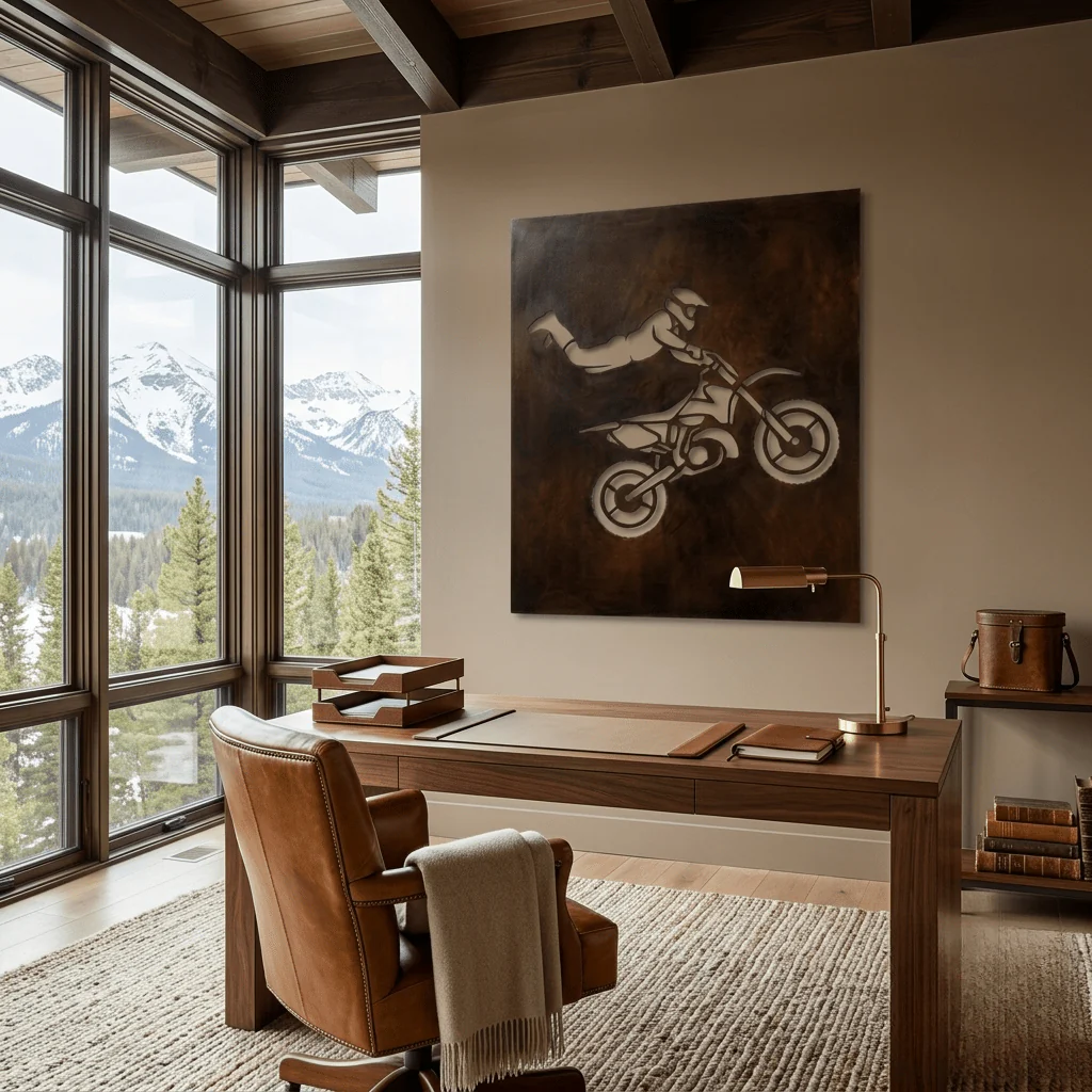 The Jump - Metal Wall Art - Umber - Image 3