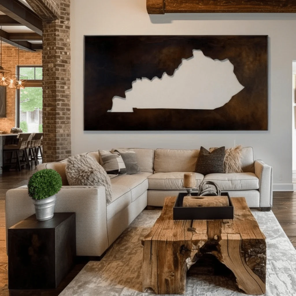 The Kentucky - Metal Wall Art - Umber