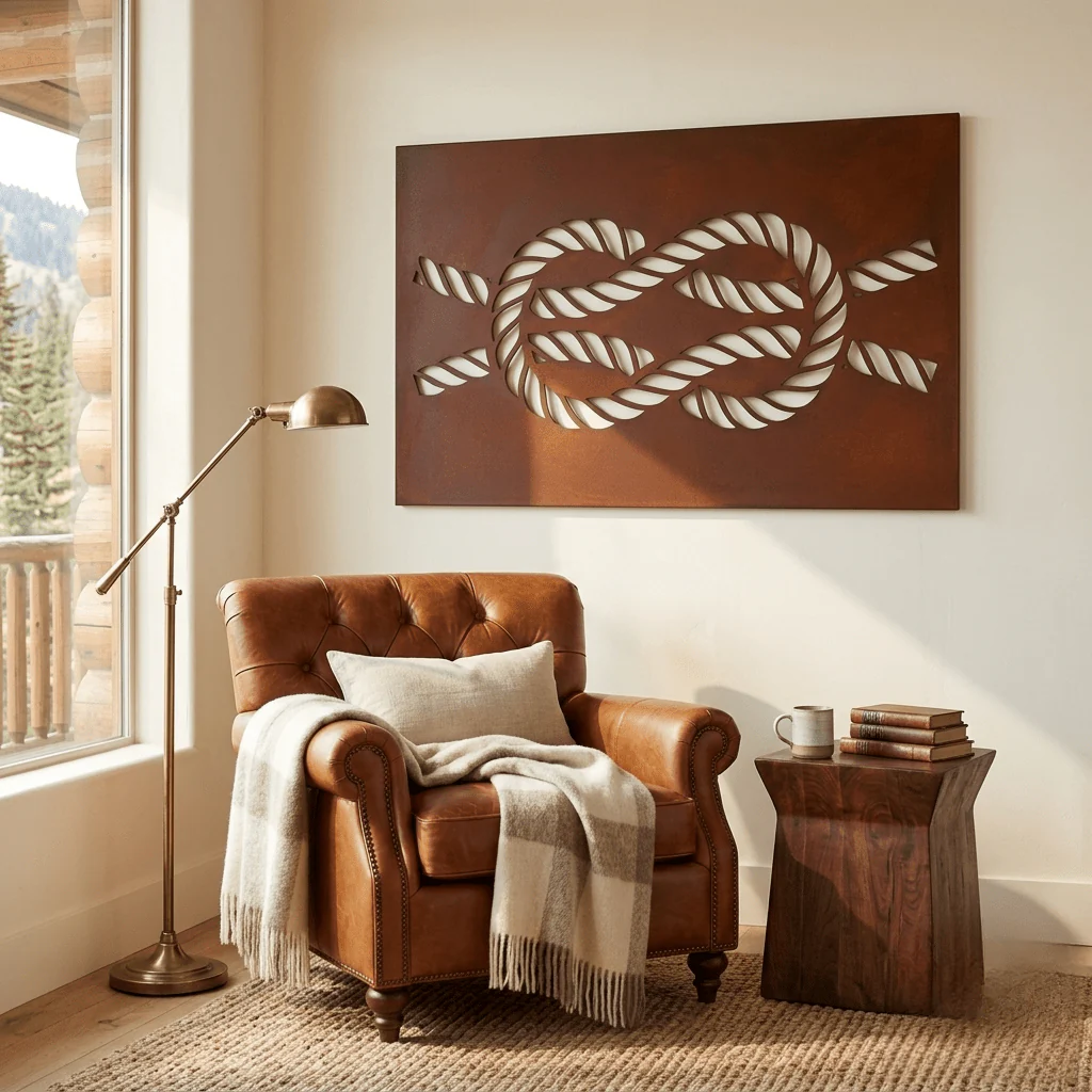 The Knot - Metal Wall Art - Oxide