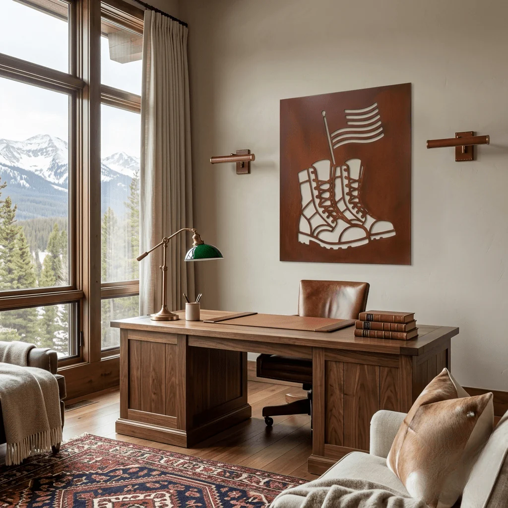 The Laced Up Boots - Metal Wall Art - Oxide