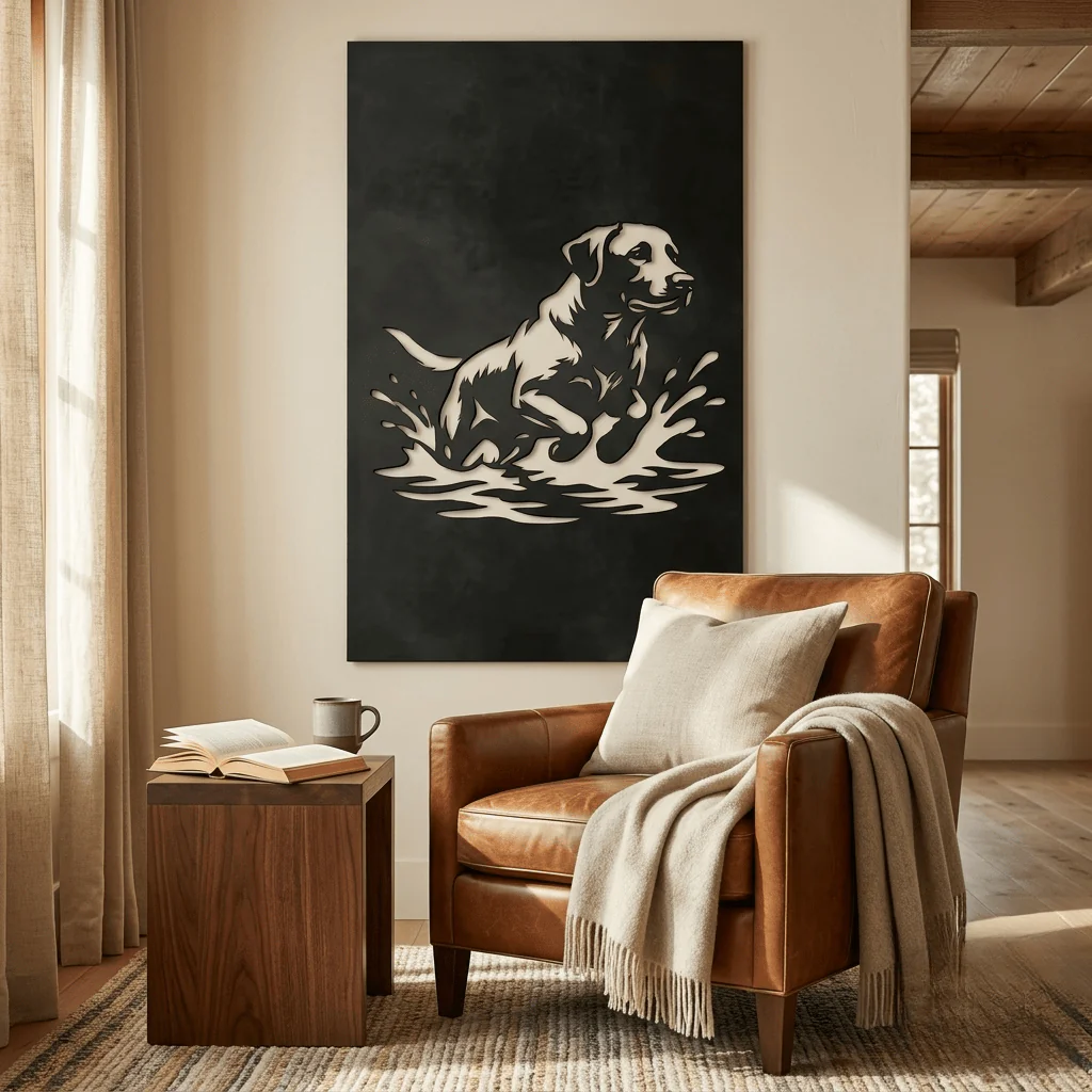 The Lake Dog - Metal Wall Art - Forge