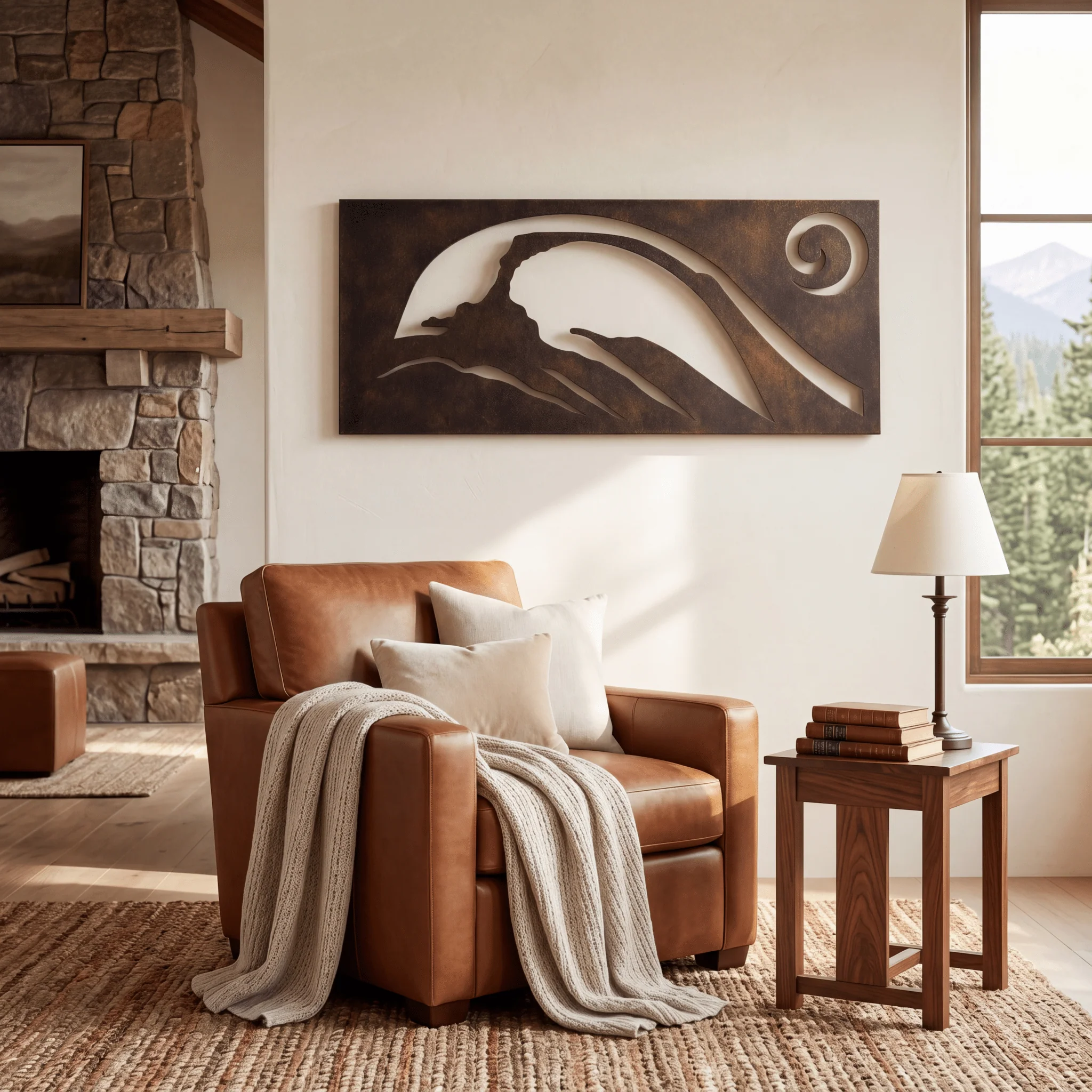 The Landscape Arch - Metal Wall Art - Umber