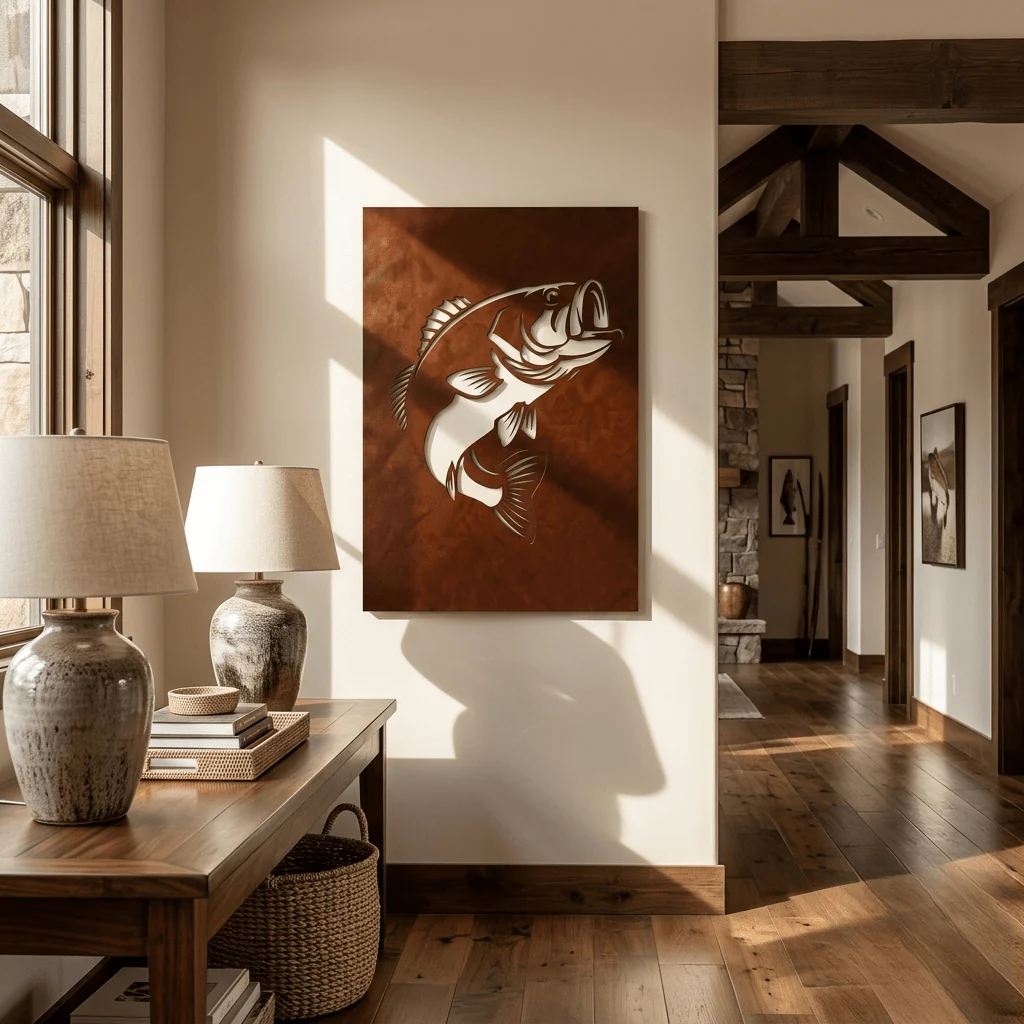The Largemouth Bass - Metal Wall Art - Oxide - Image 3