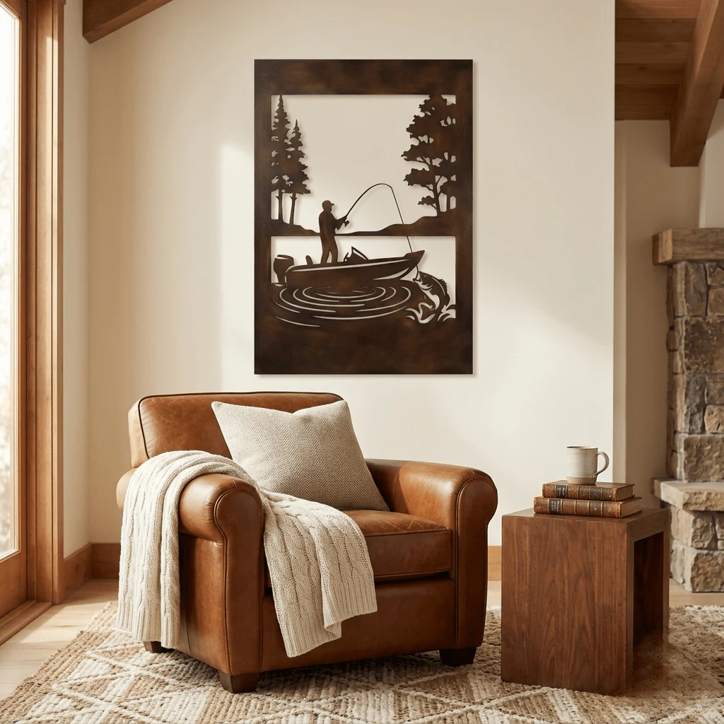 The Last Cast - Metal Wall Art - Umber - Image 2