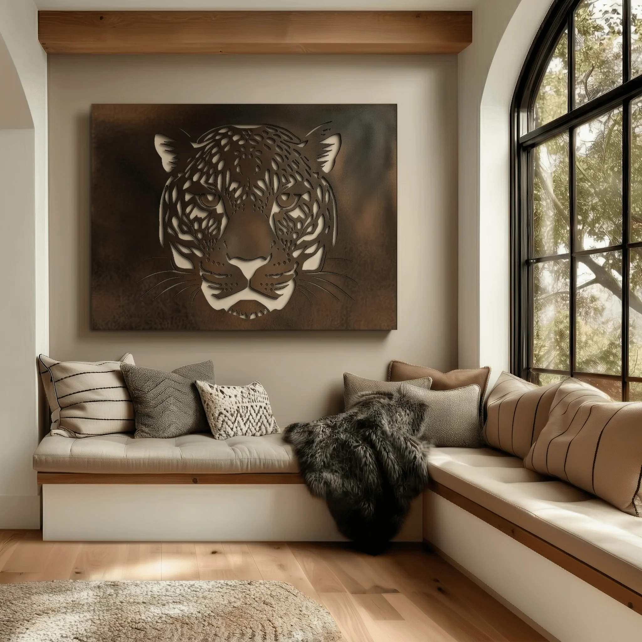 The Leopard - Metal Wall Art - Umber - Image 2