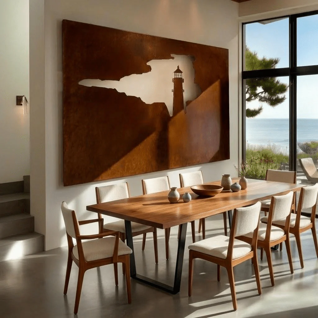 The Lighthouse - Metal Wall Art - Oxide