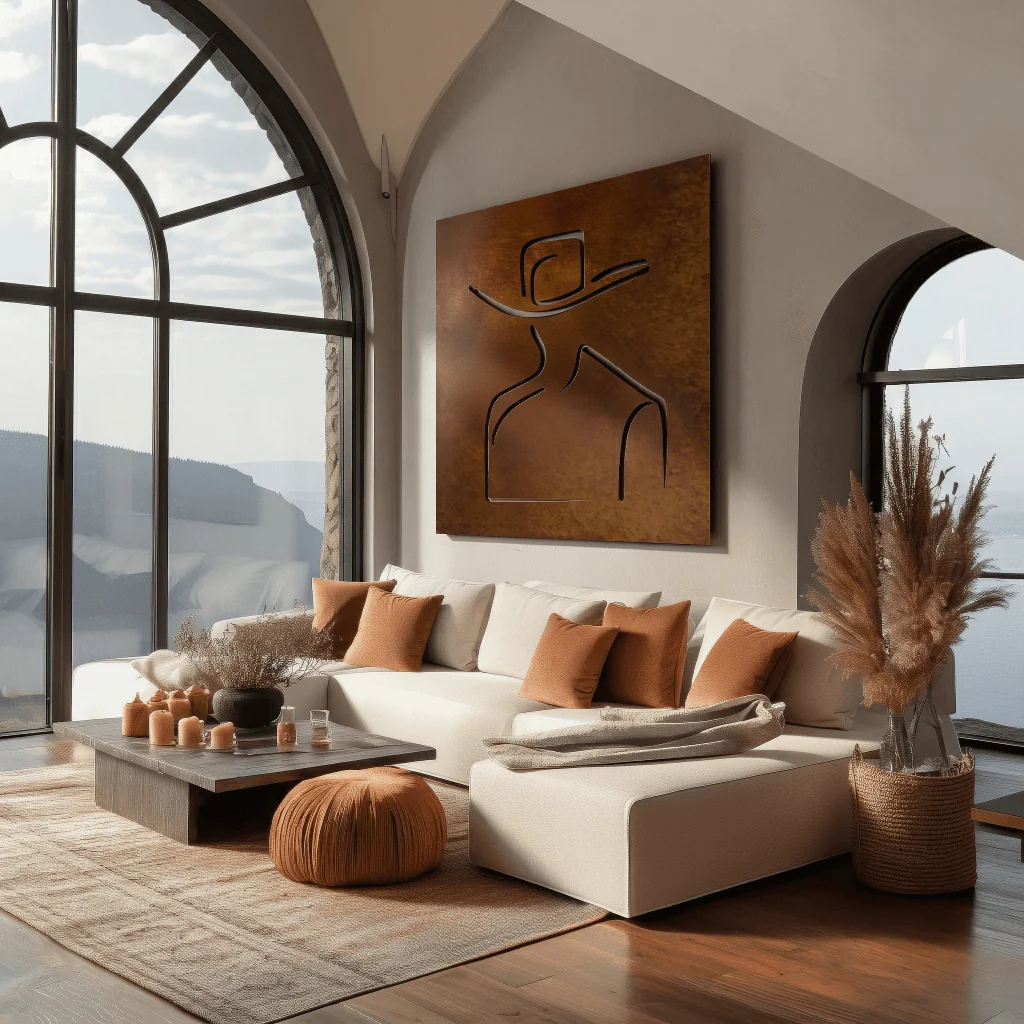 The Line Rider - Metal Wall Art - Oxide
