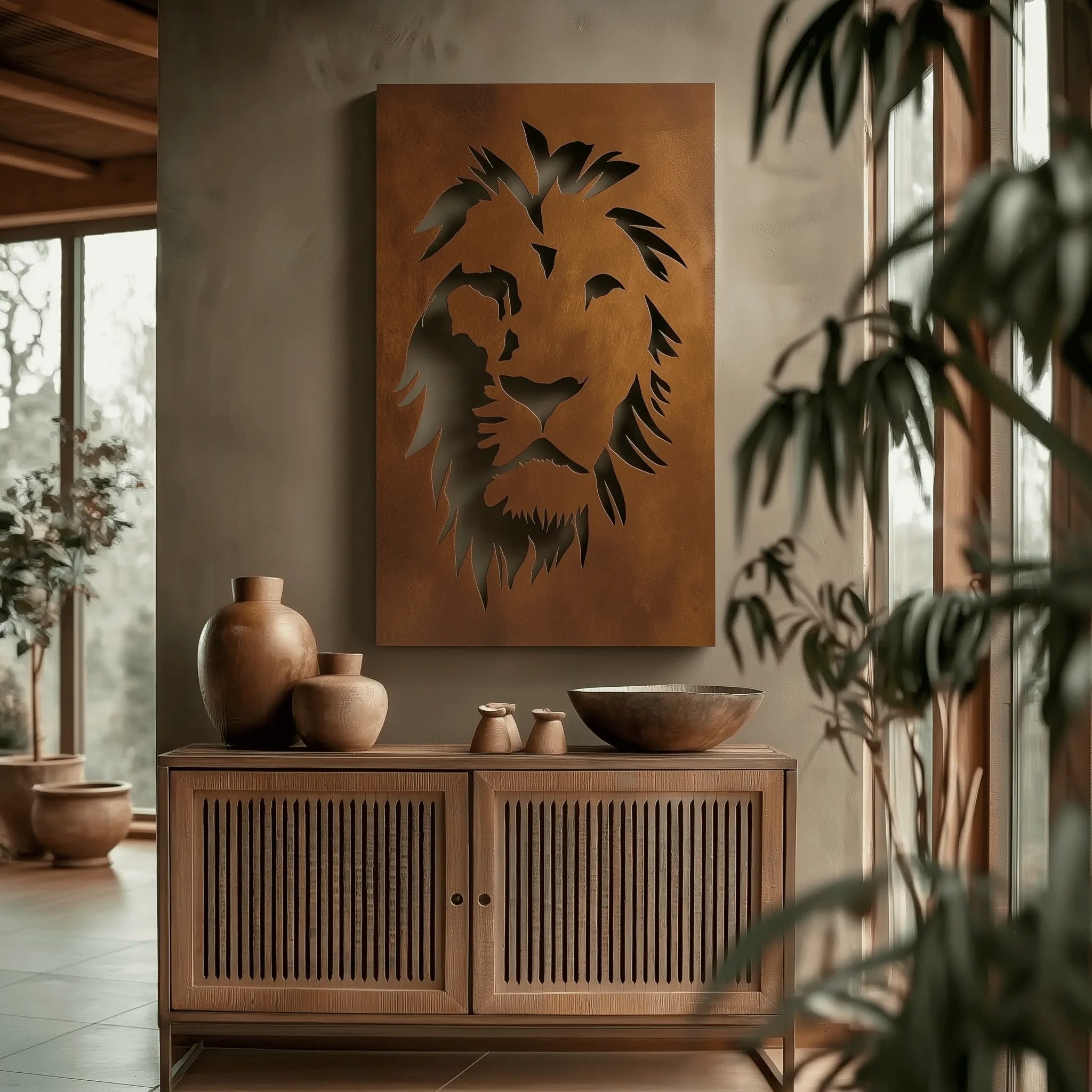 The Lion - Metal Wall Art - Oxide