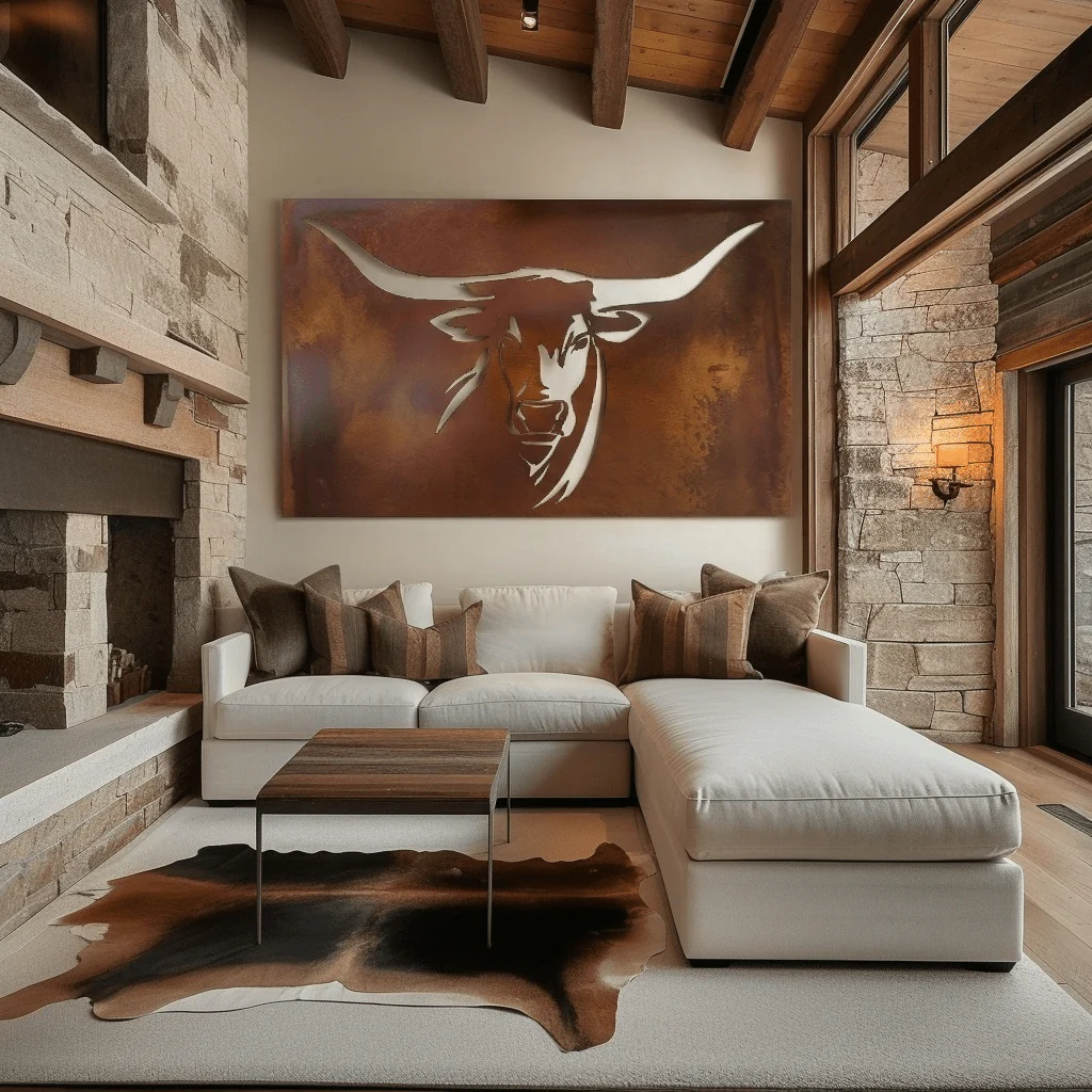 The Longhorn - Metal Wall Art - Oxide - Image 3