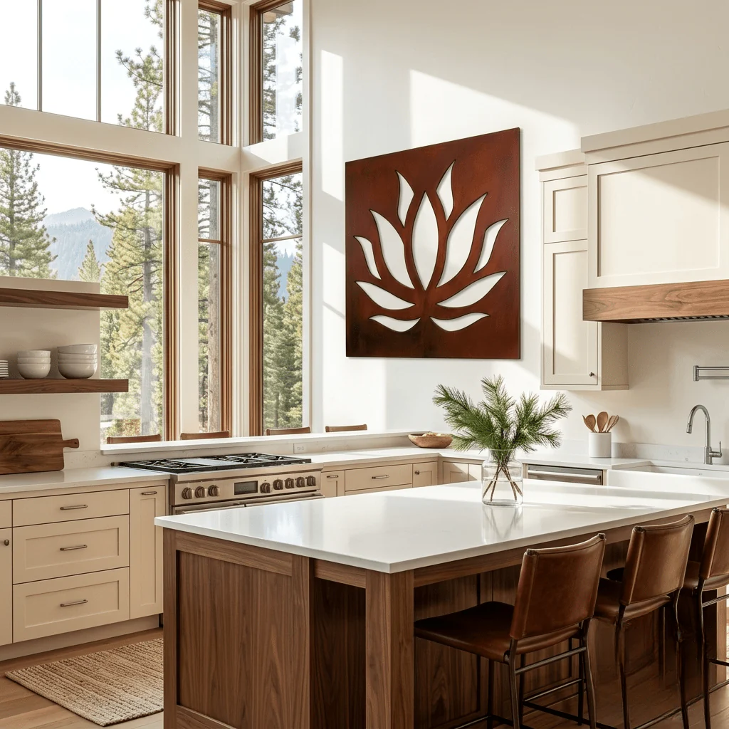 The Lotus - Metal Wall Art - Oxide - Image 2