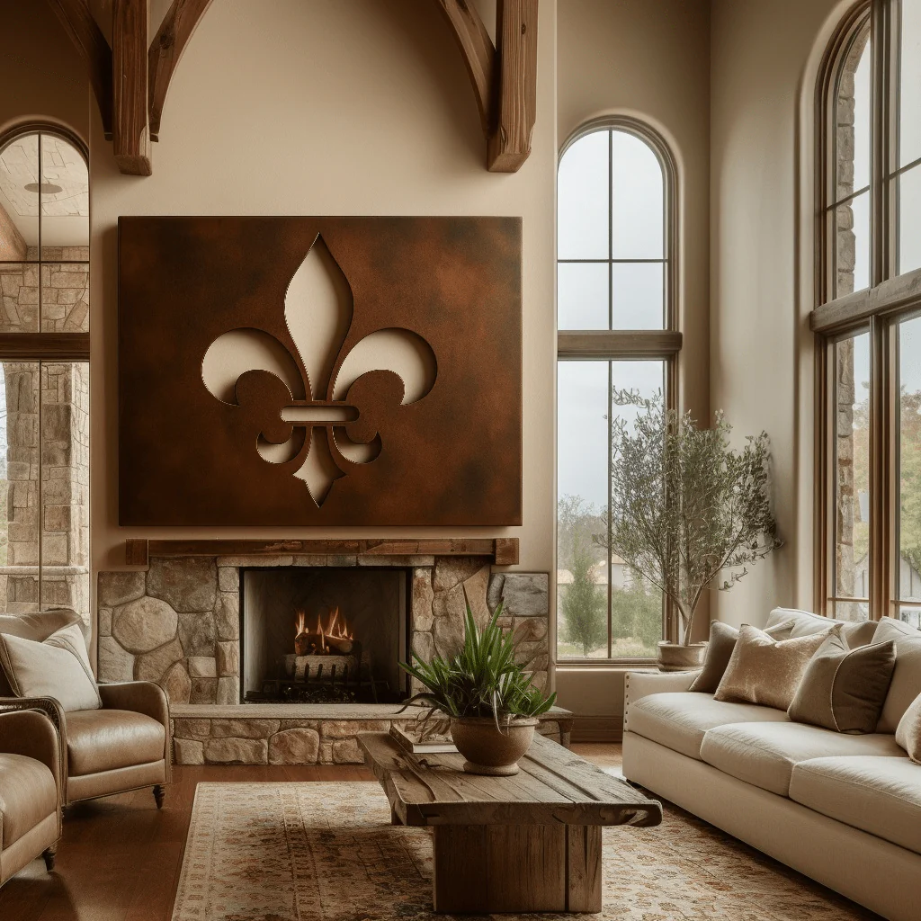 The Louisiana Fleur-de-lis - Metal Wall Art - Umber