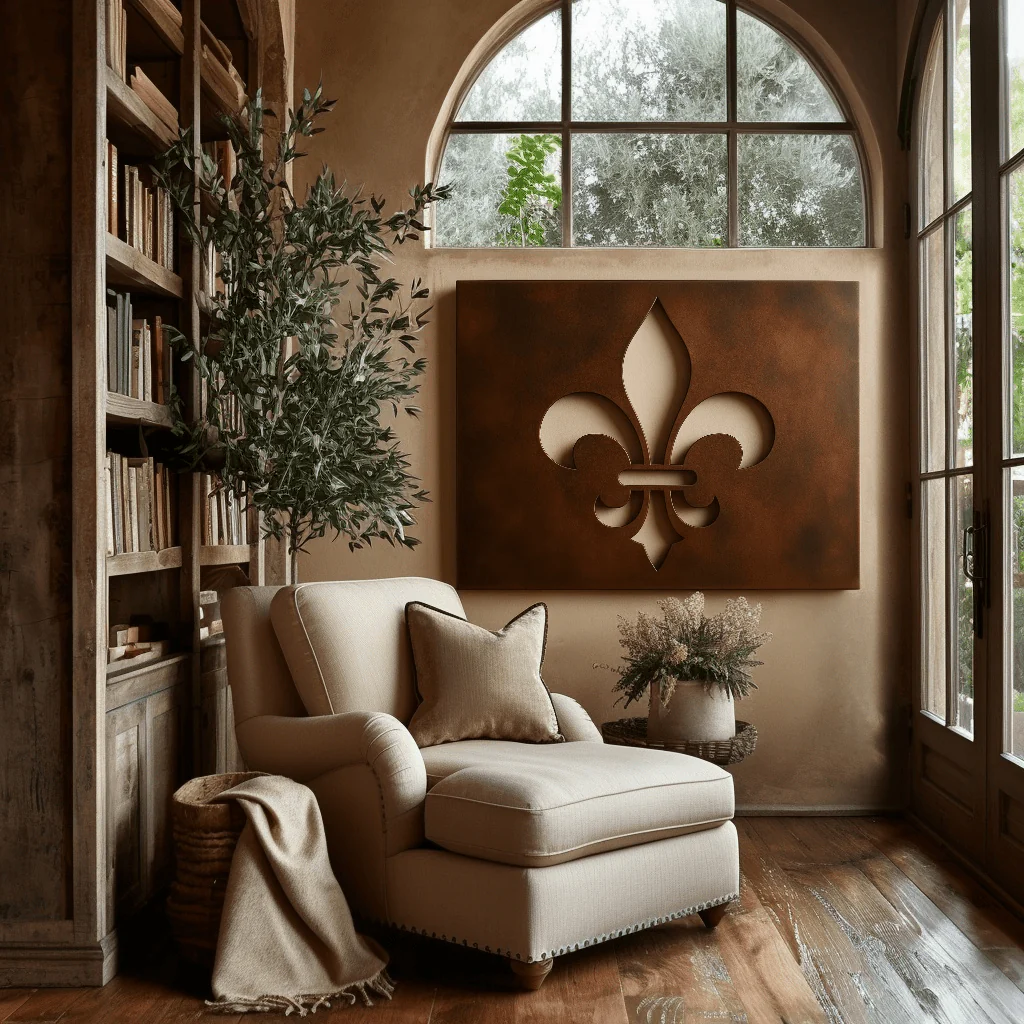The Louisiana Fleur-de-lis - Metal Wall Art - Umber - Image 2