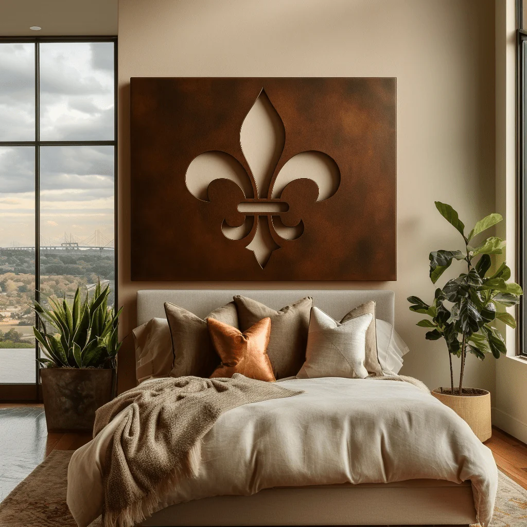 The Louisiana Fleur-de-lis - Metal Wall Art - Umber - Image 3