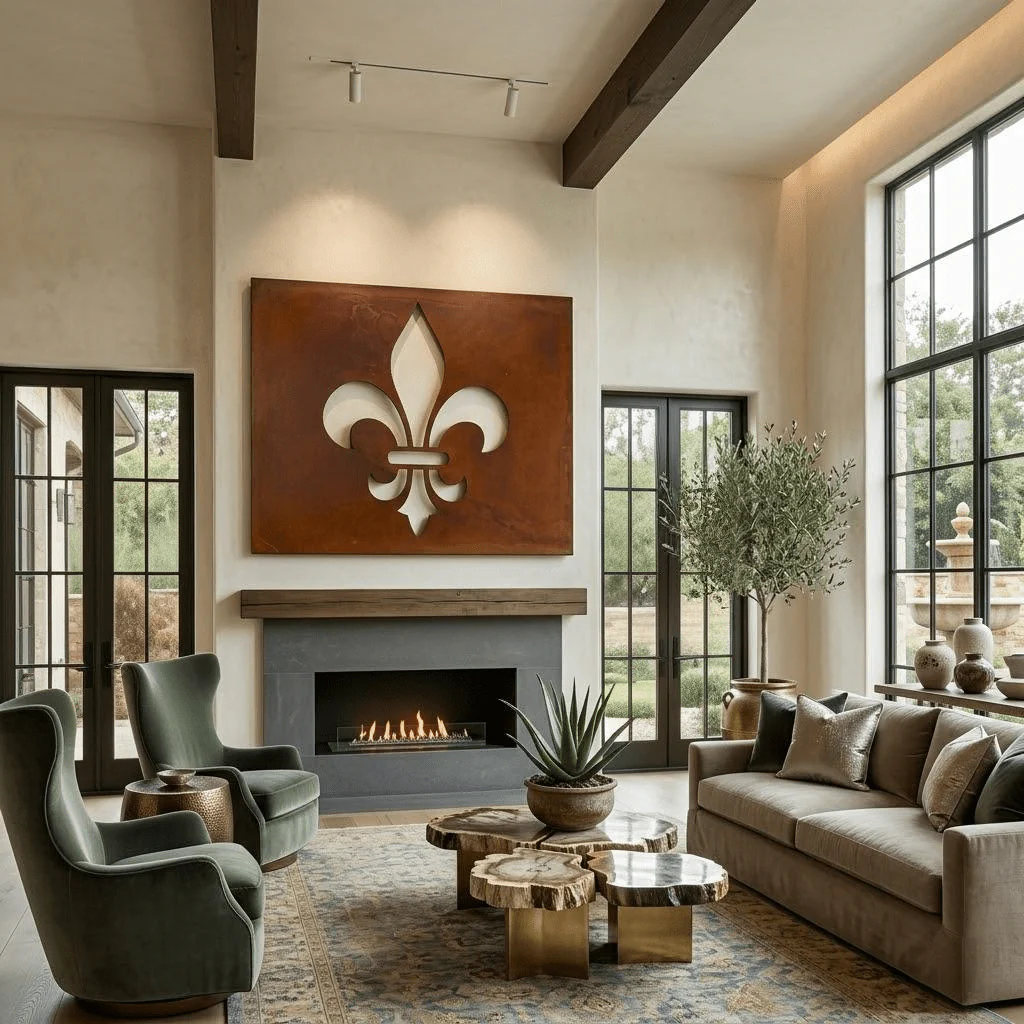 The Louisiana Fleur-de-lis - Metal Wall Art - Oxide
