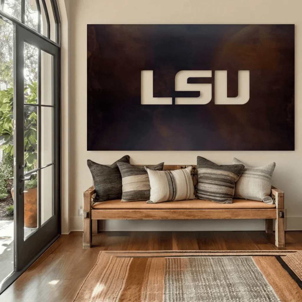 The LSU - Metal Wall Art - Landscape - Umber