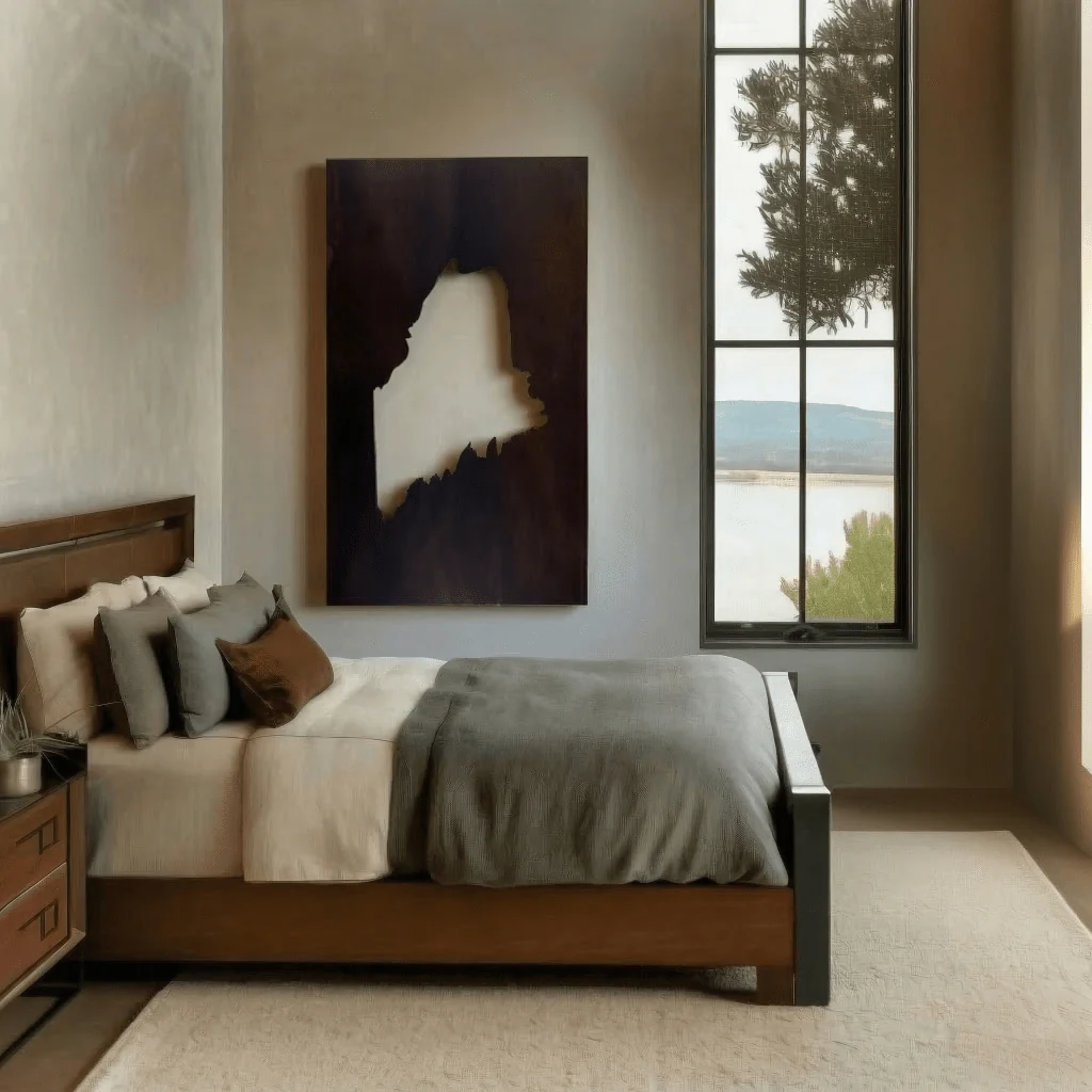 The Maine - Metal Wall Art - Umber - Image 4
