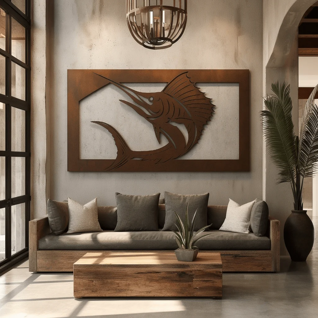 The Marlin - Metal Wall Art - Oxide