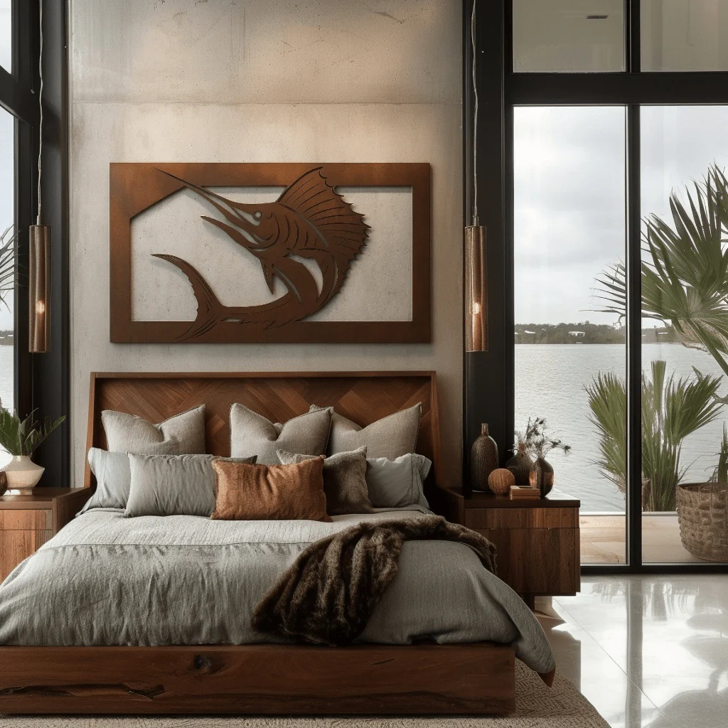The Marlin - Metal Wall Art - Oxide - Image 2
