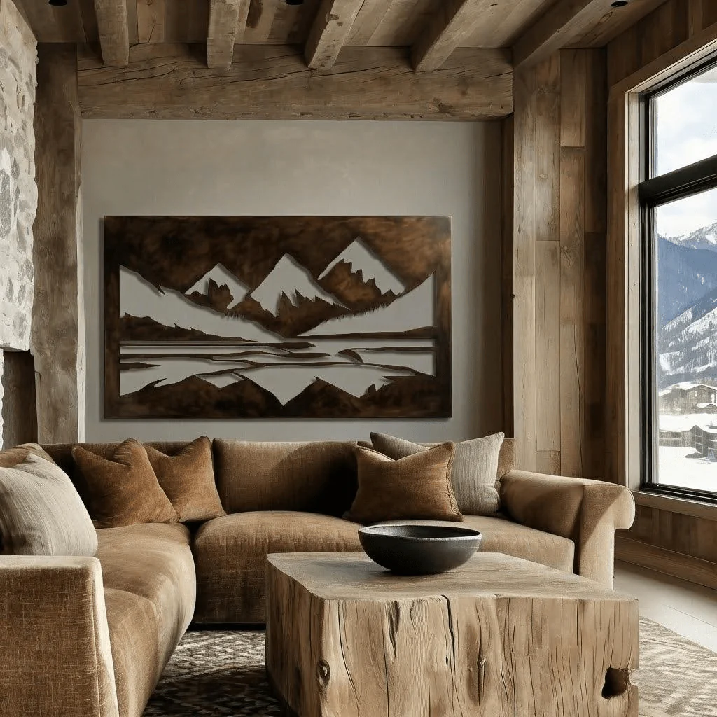 The Maroon Bells - Metal Wall Art - Umber