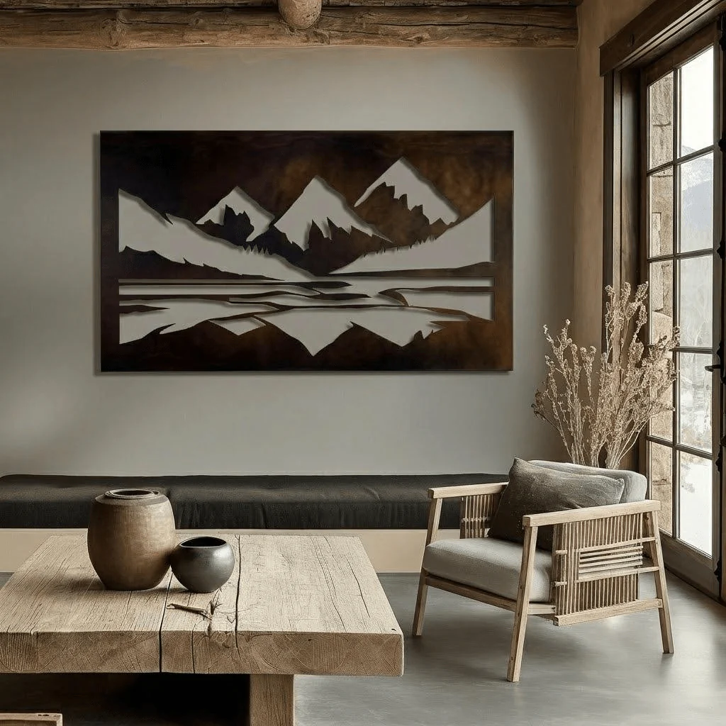 The Maroon Bells - Metal Wall Art - Umber - Image 3