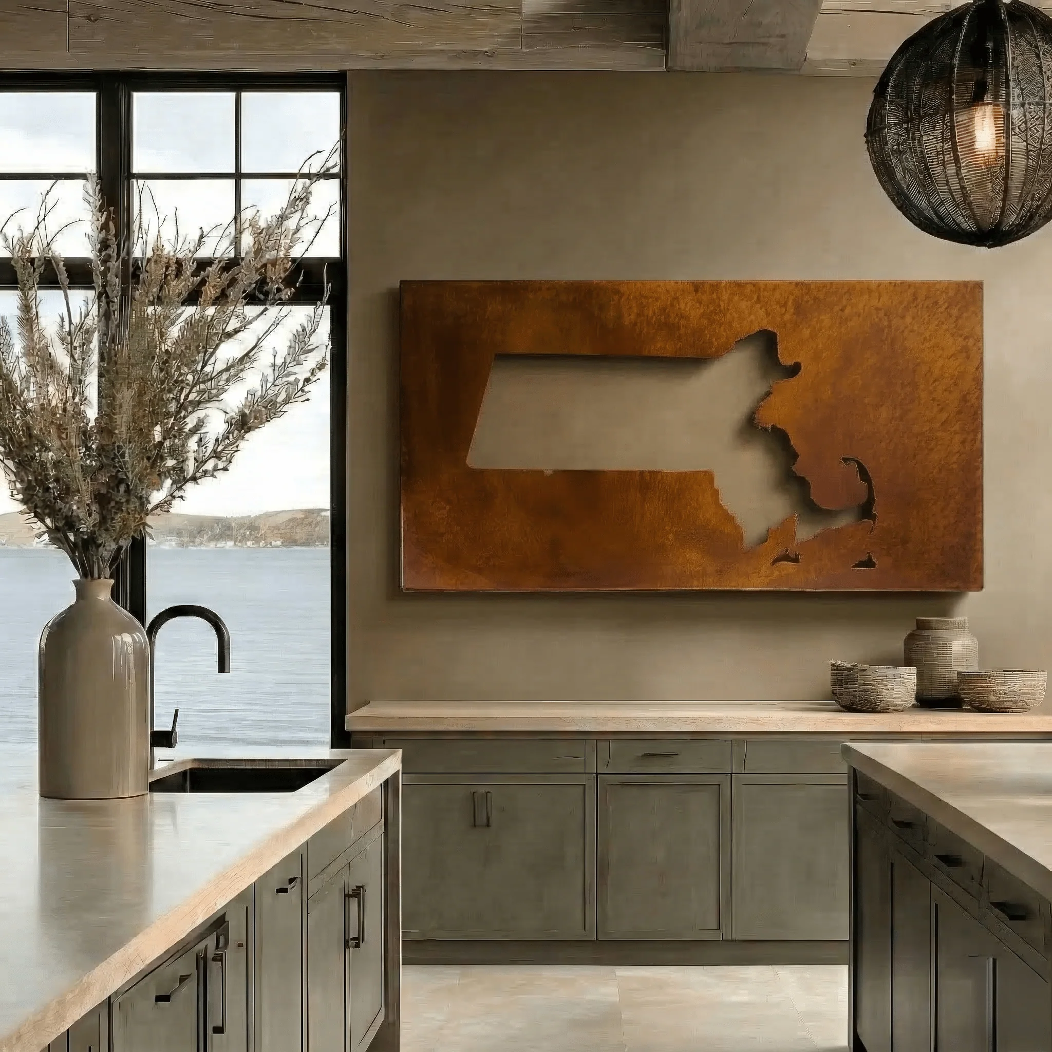 The Massachusetts - Metal Wall Art - Oxide - Image 2