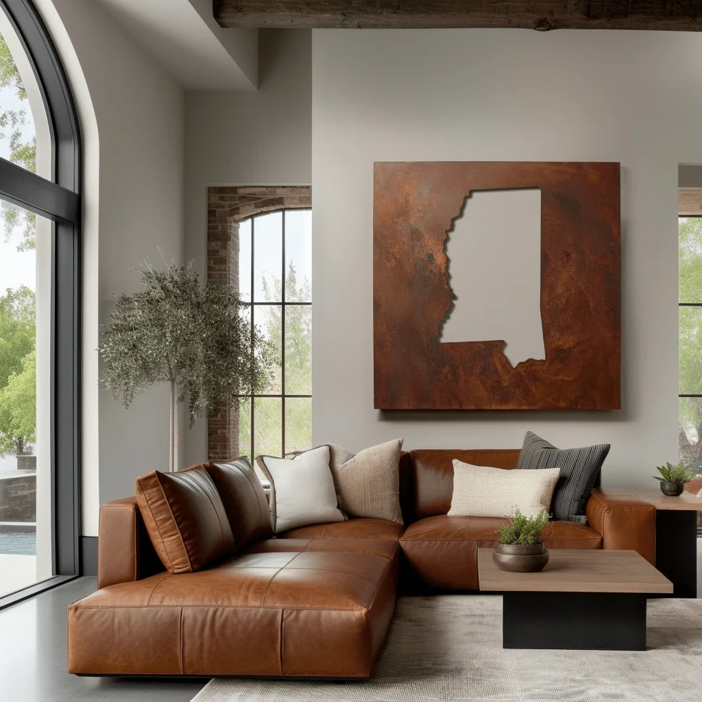 The Mississippi - Metal Wall Art - Oxide