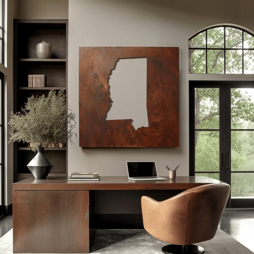 The Mississippi - Metal Wall Art - Oxide - Image 2