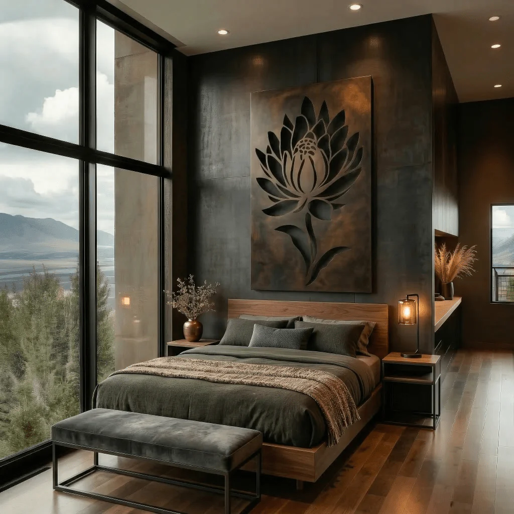The Montana Bitterroot - Metal Wall Art - Umber - Image 4