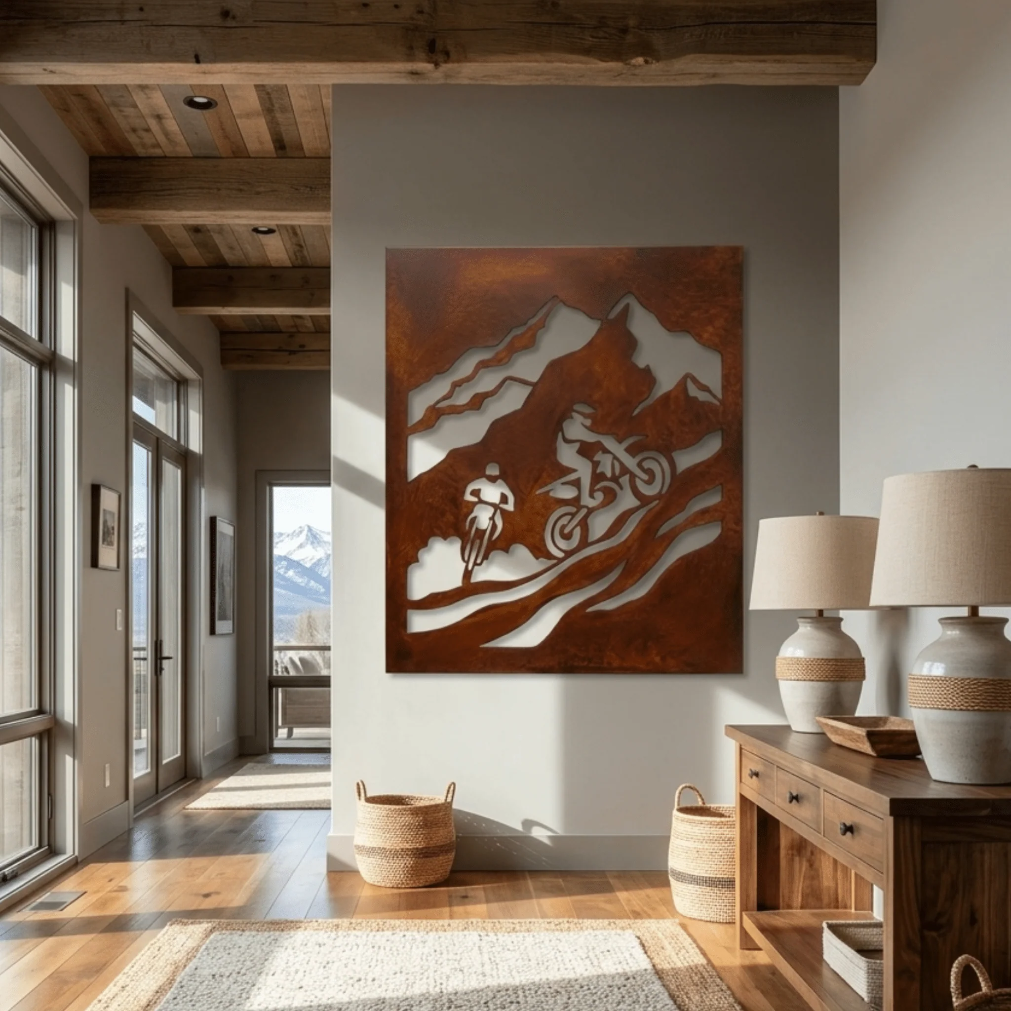The Motocross Summit - Metal Wall Art - Oxide - Image 3