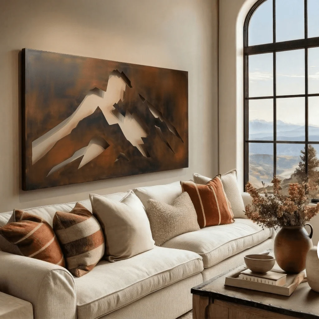 The Mount Baker - Metal Wall Art - Umber