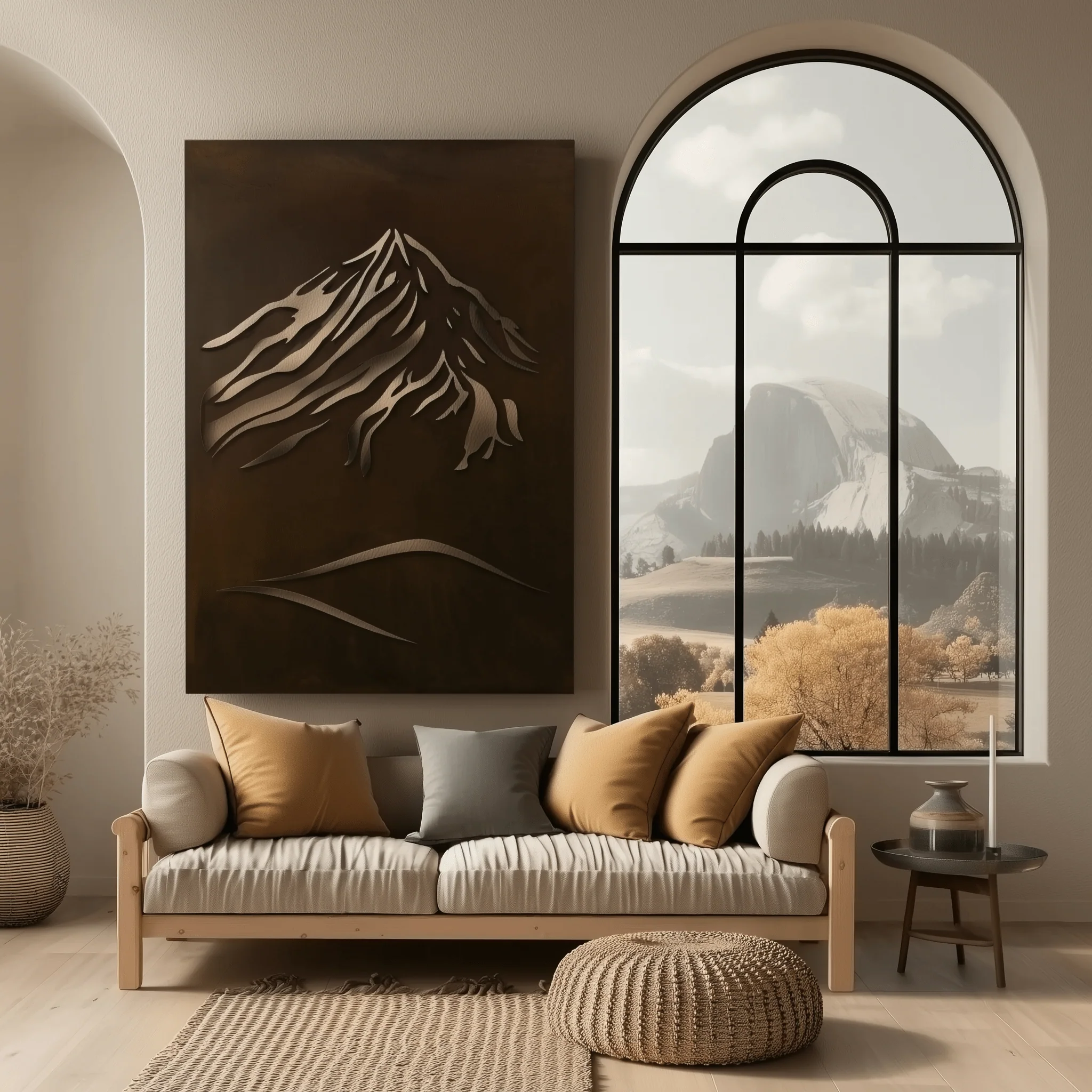The Mount Elbert - Metal Wall Art - Umber