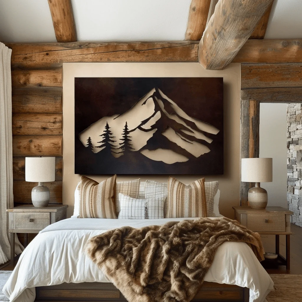 The Mount Hood - Metal Wall Art - Umber