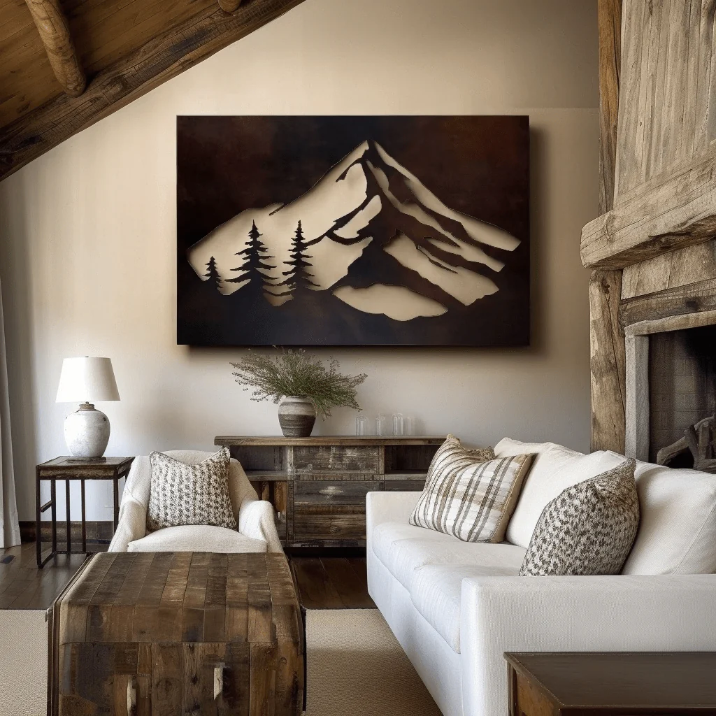 The Mount Hood - Metal Wall Art - Umber - Image 2