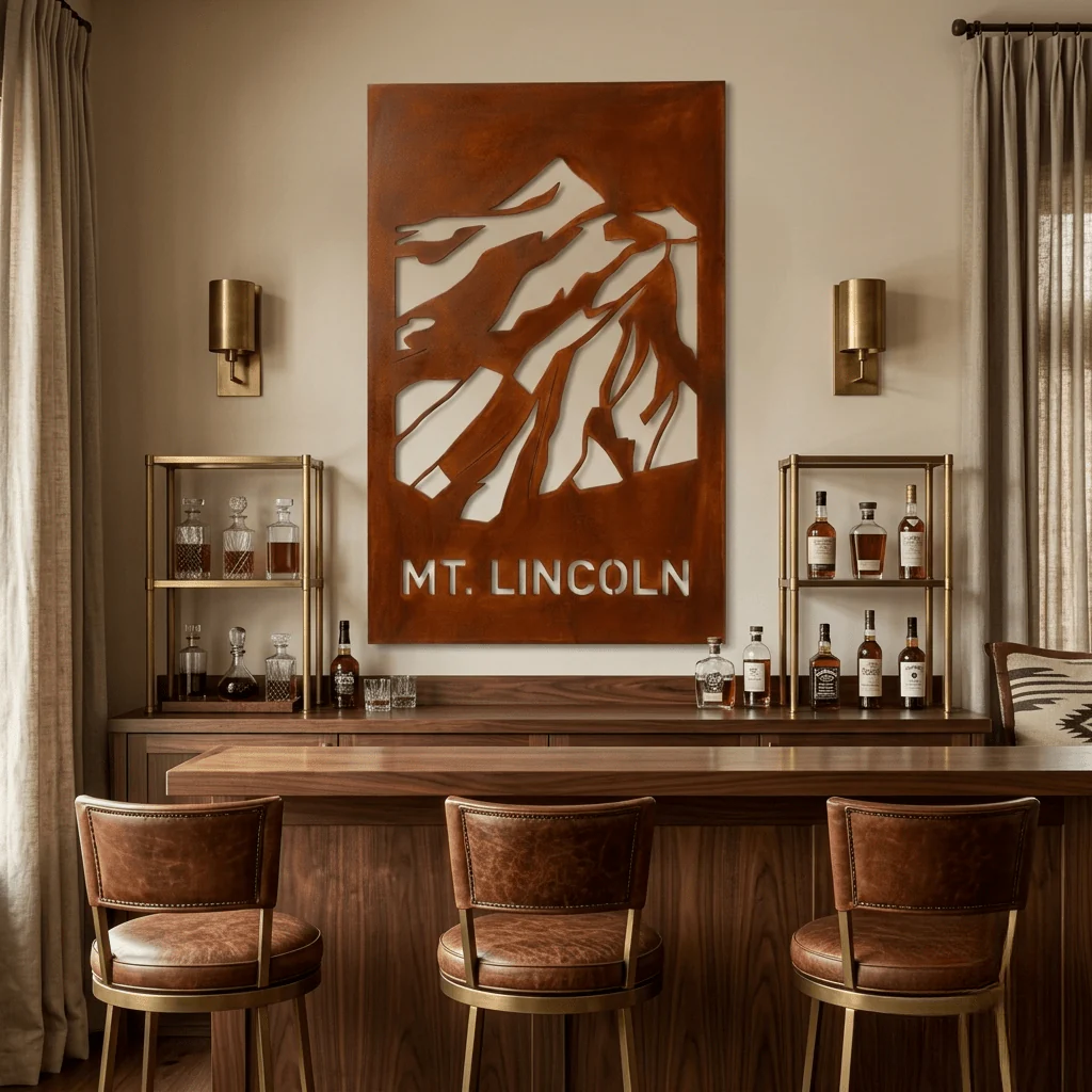 The Mount Lincoln - Metal Wall Art - Oxide