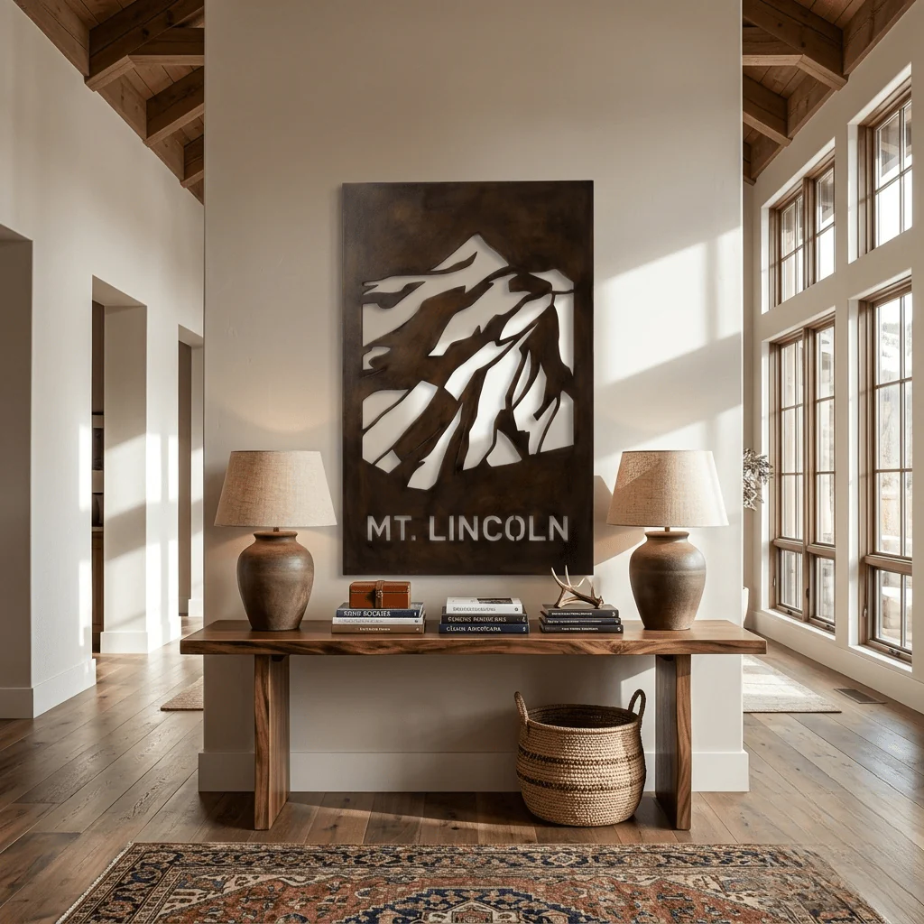 The Mount Lincoln - Metal Wall Art - Umber - Image 2